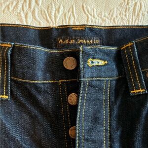 Nudie Jeans Grim Tim slim straight dark wash Japanese denim 34Wx34L